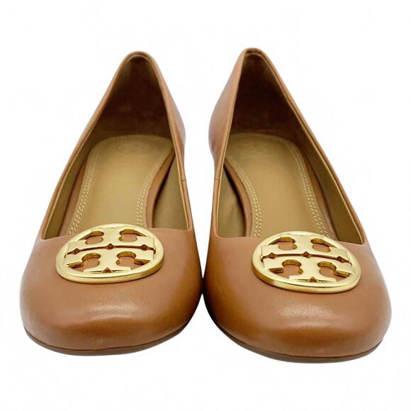 NEW TORY BURCH women's chelsea nappa pumps in brown leather - Picture 5 of 8